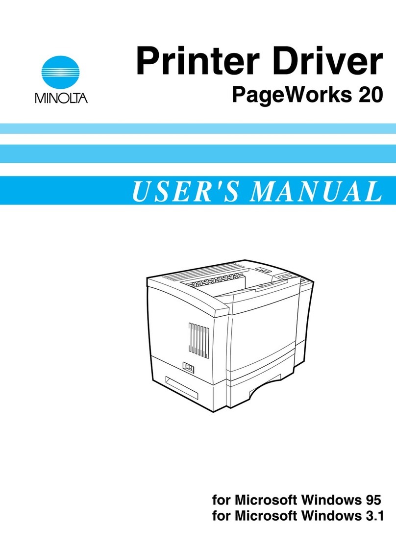 Minolta PRINTER DRIVER 20 User manual