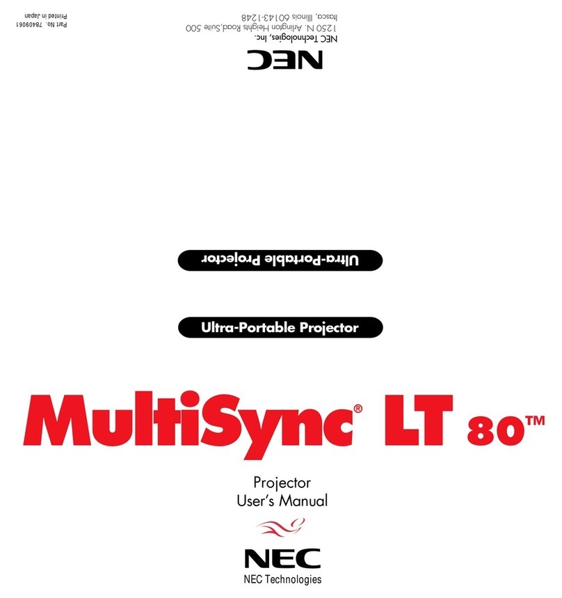 NEC MultiSync LT 80 User manual