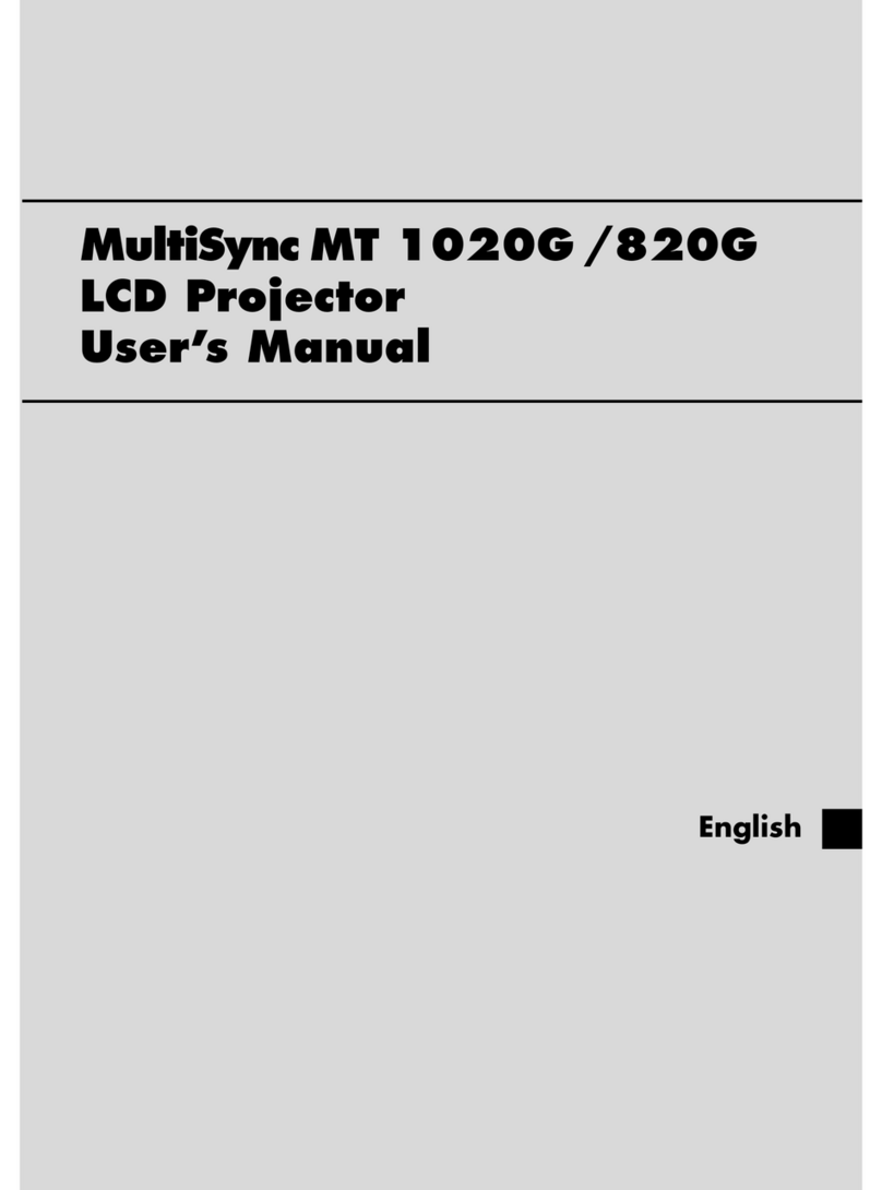 NEC MT 1020G /820G User manual NEC MT 1020G /820G User manual