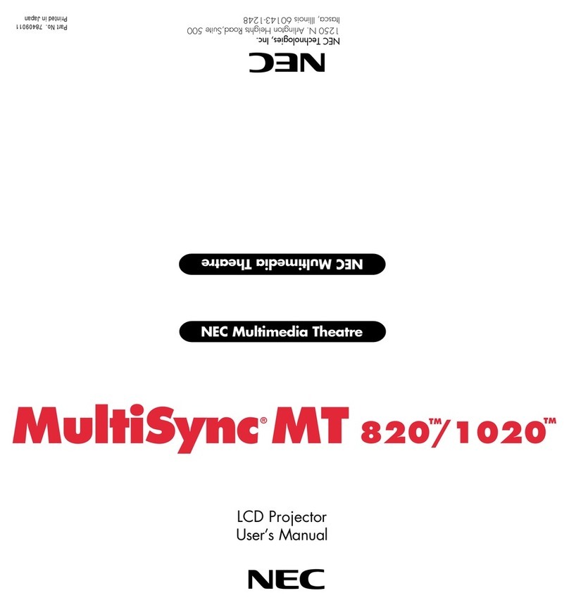 NEC MultiSync MT1020 User manual