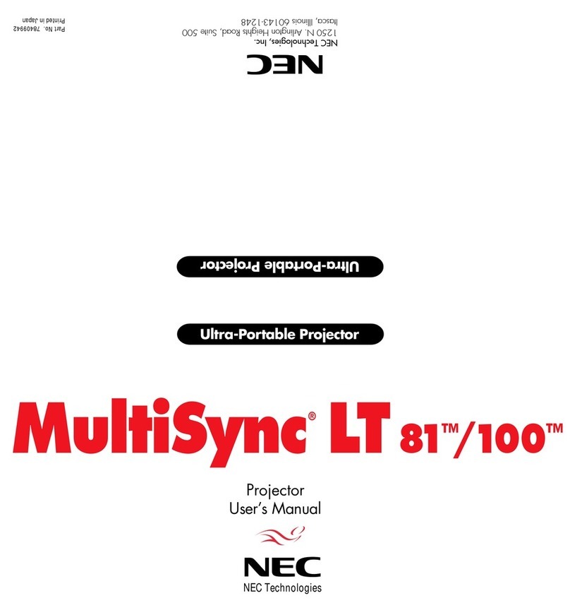 NEC MultiSync LT81 User manual NEC MultiSync LT81 User manual