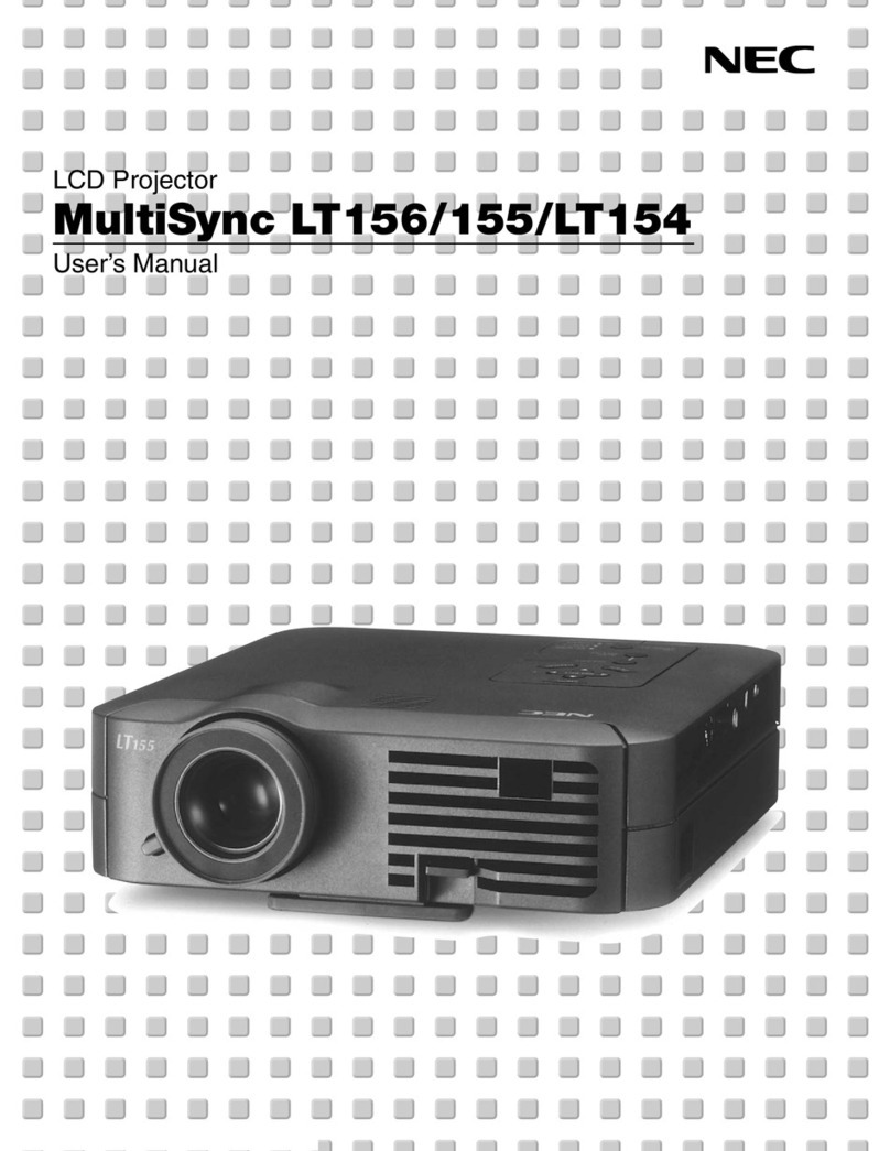 NEC LT156 - MultiSync XGA DLP Projector User manual NEC LT156 - MultiSync XGA DLP Projector User manual