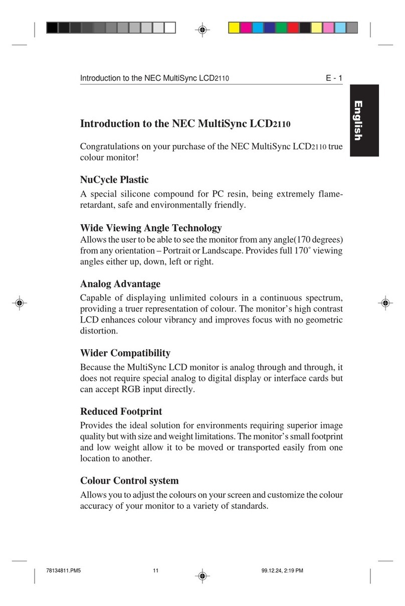 NEC colour monitor User manual