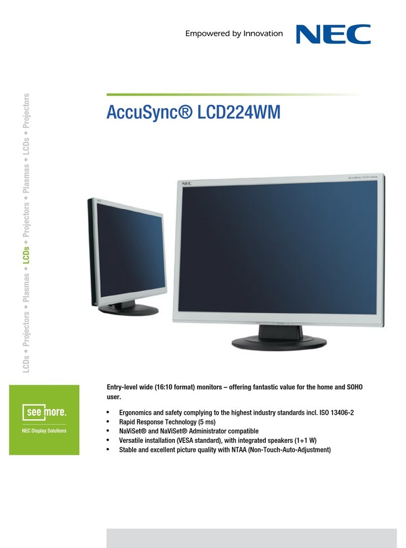 NEC AccuSync LCD224WM User manual