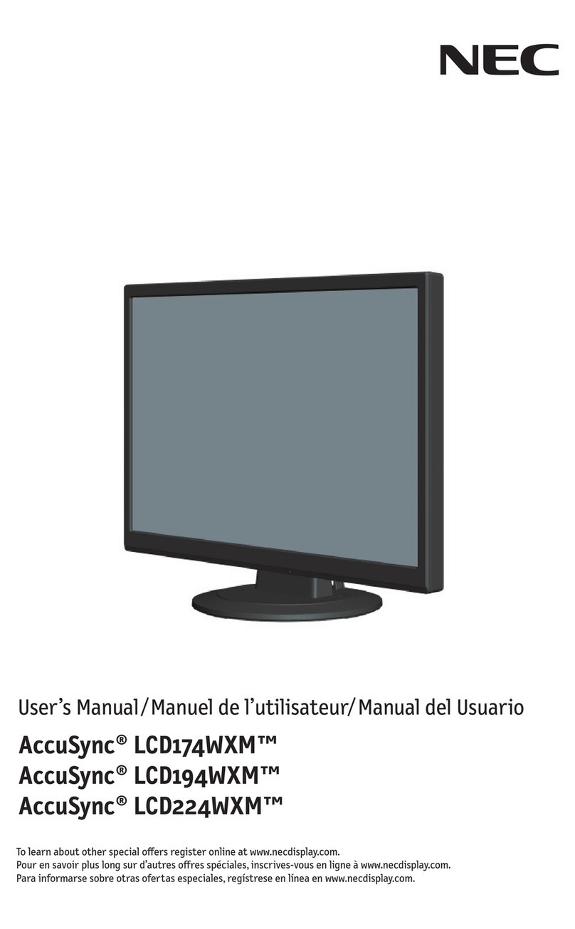 NEC AccuSync LCD174WXM User manual