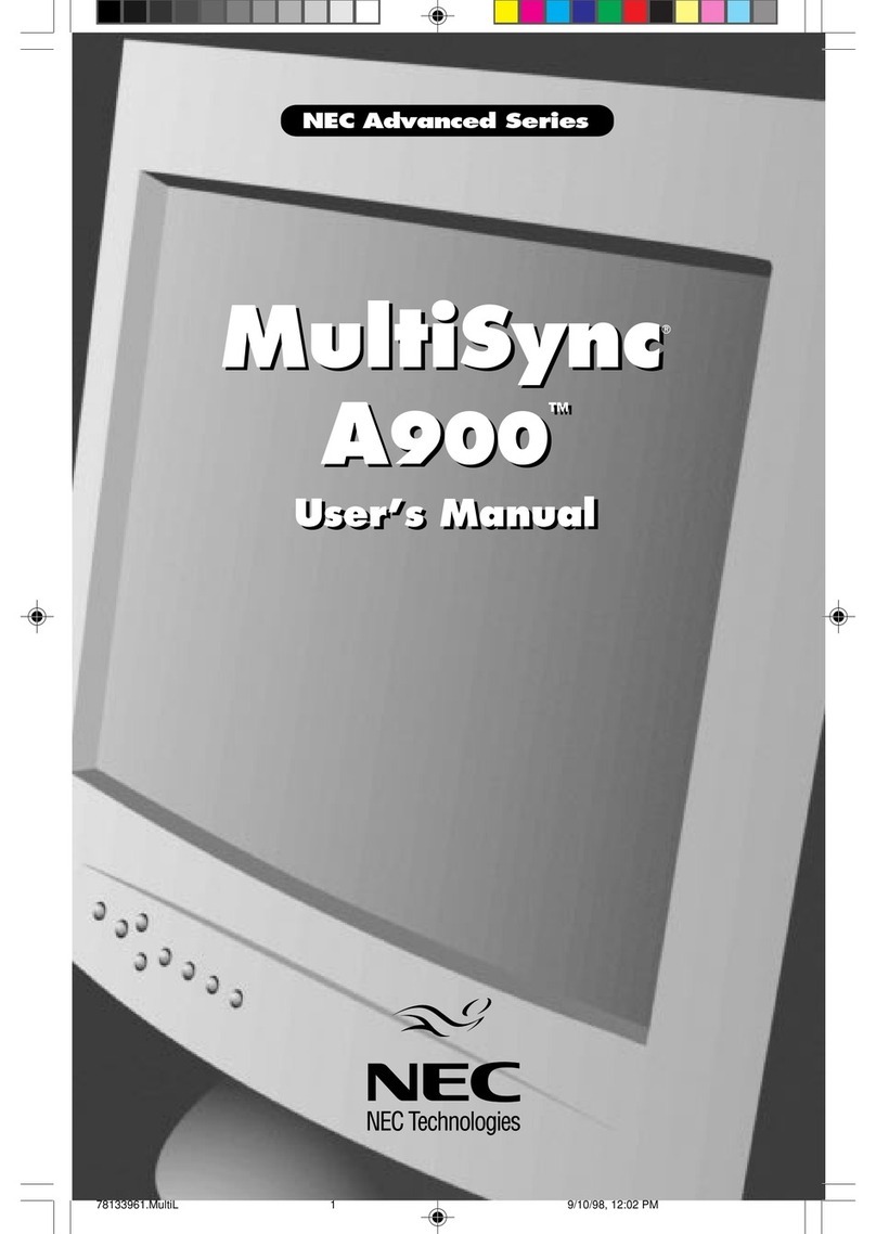 NEC MultiSync A900 User manual