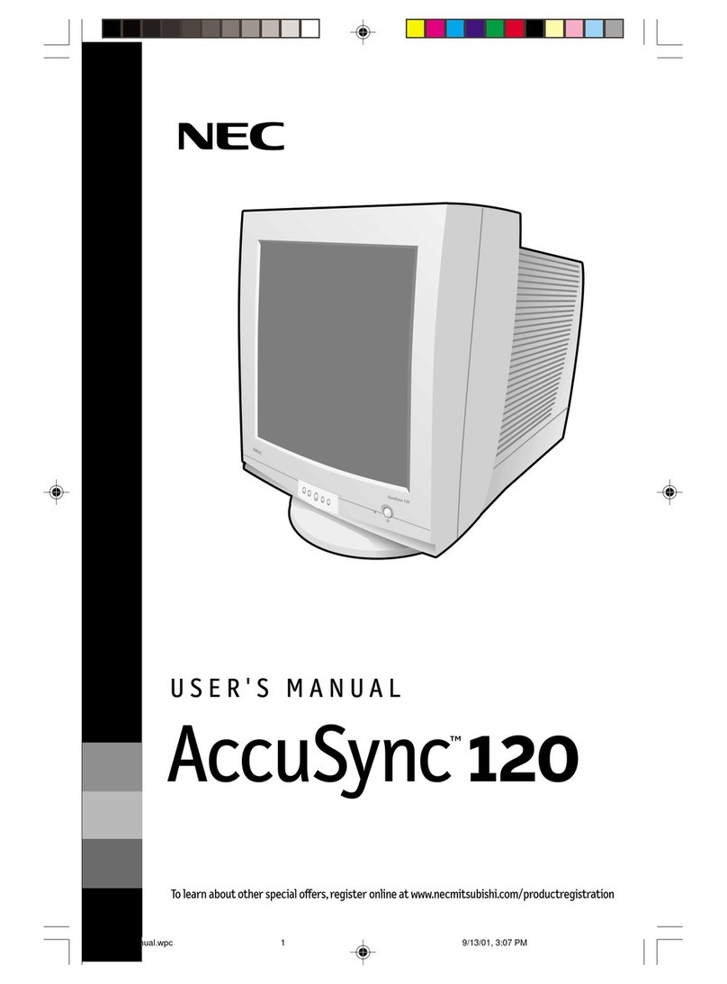 NEC AccuSync 120 User manual