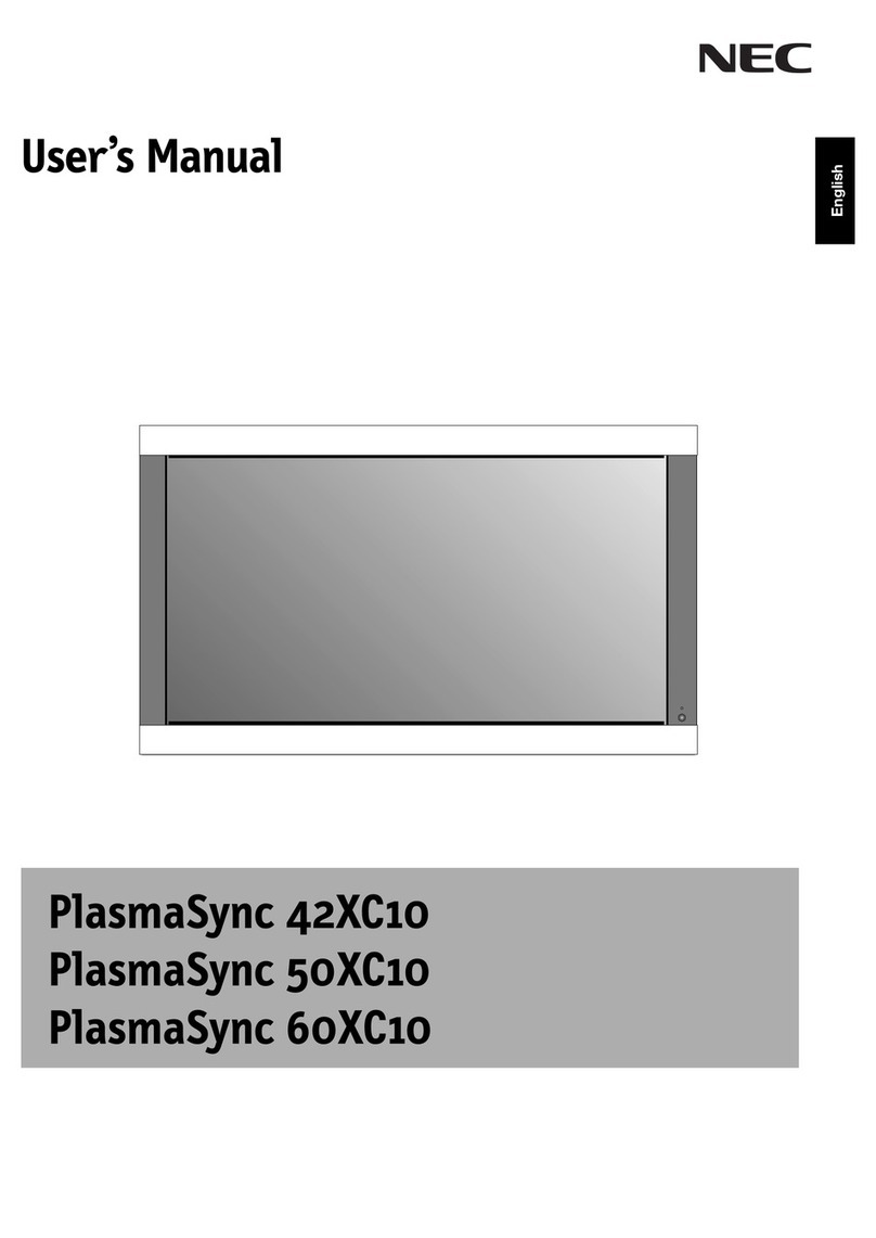 NEC PlasmaSync 42XC10 User manual
