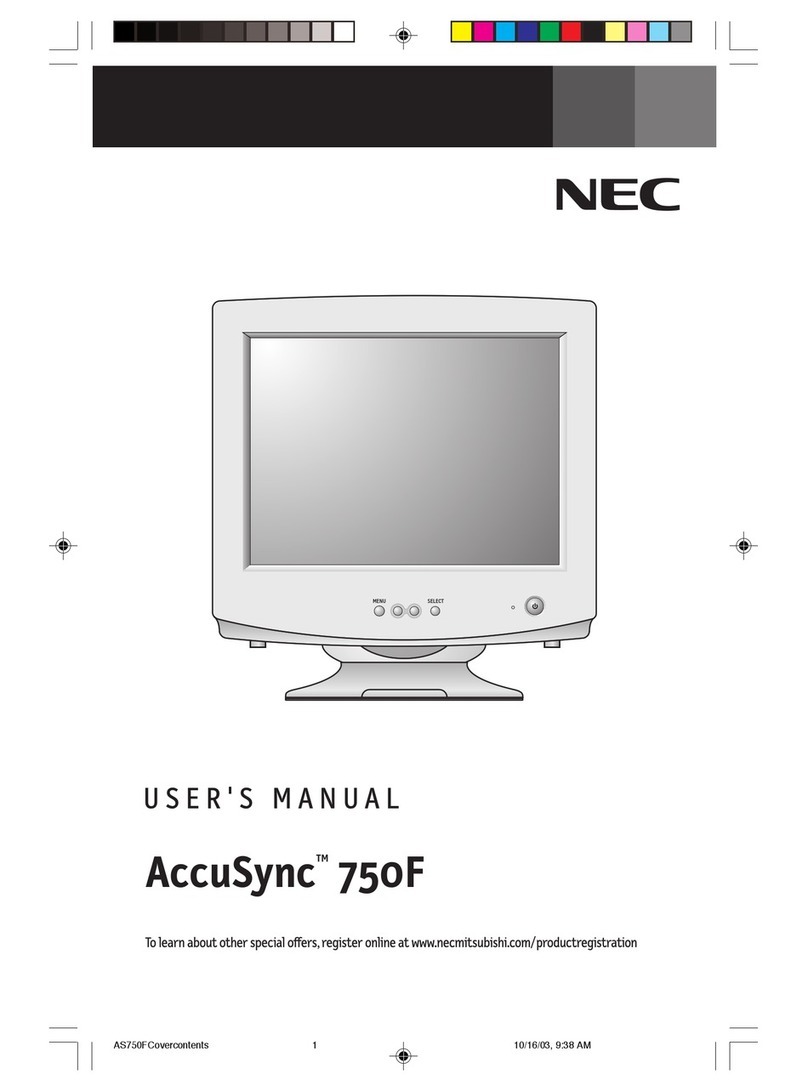 NEC AccuSync 750F User manual