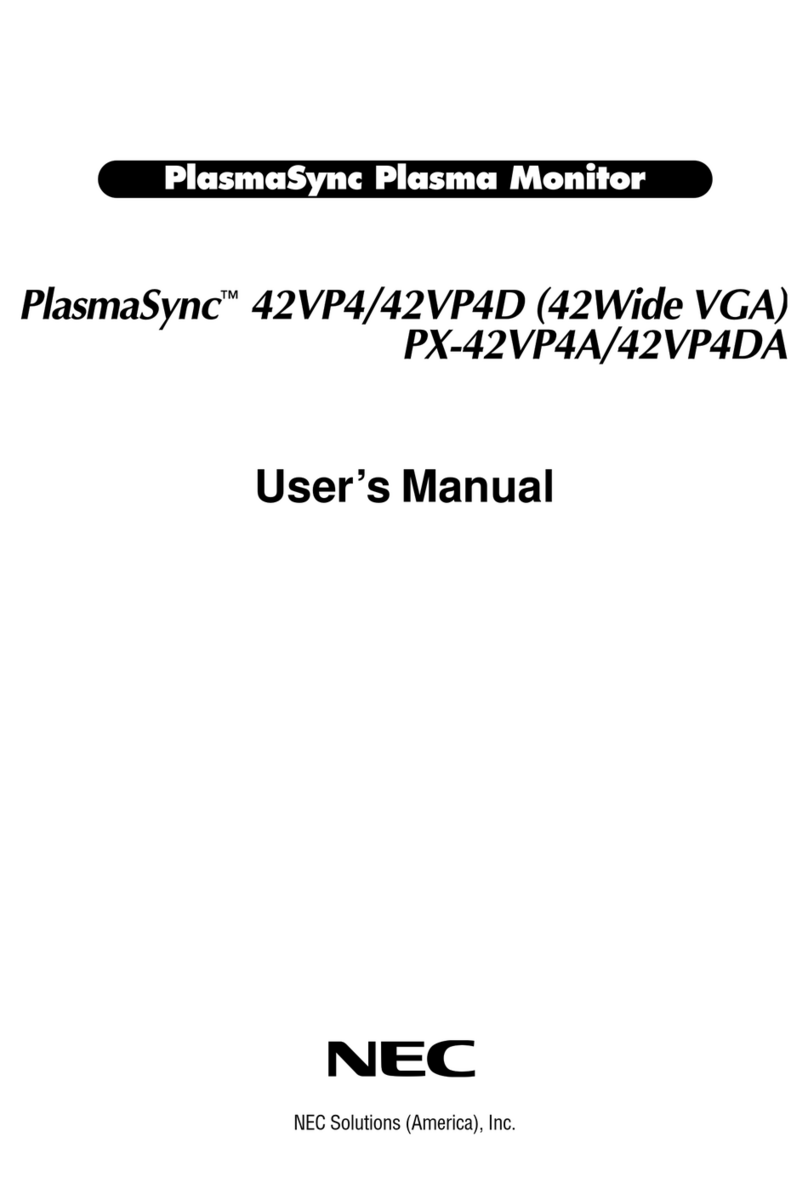 NEC PlasmaSync 42VP4 user manual