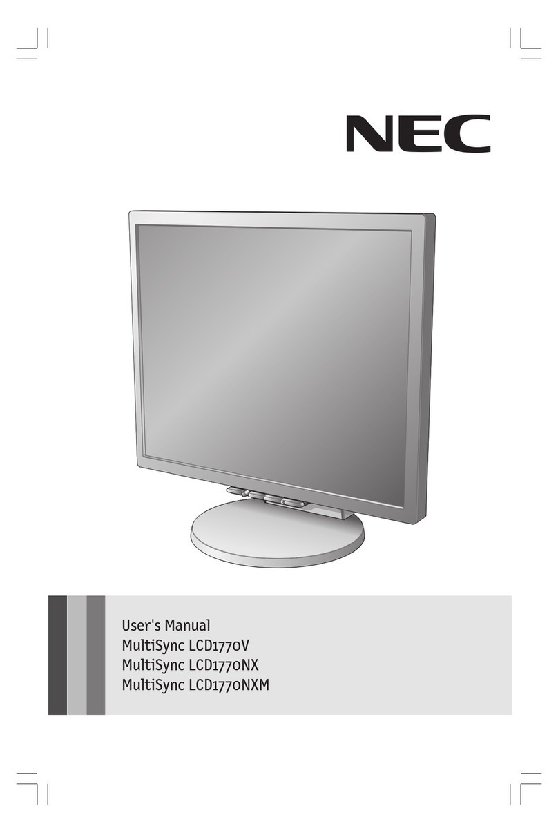 NEC LCD1770V - MultiSync - 17" LCD Monitor User manual