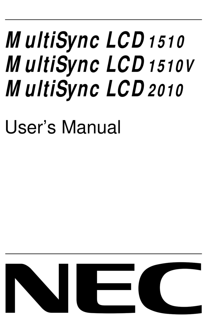 NEC MultiSync LCD1510 User manual
