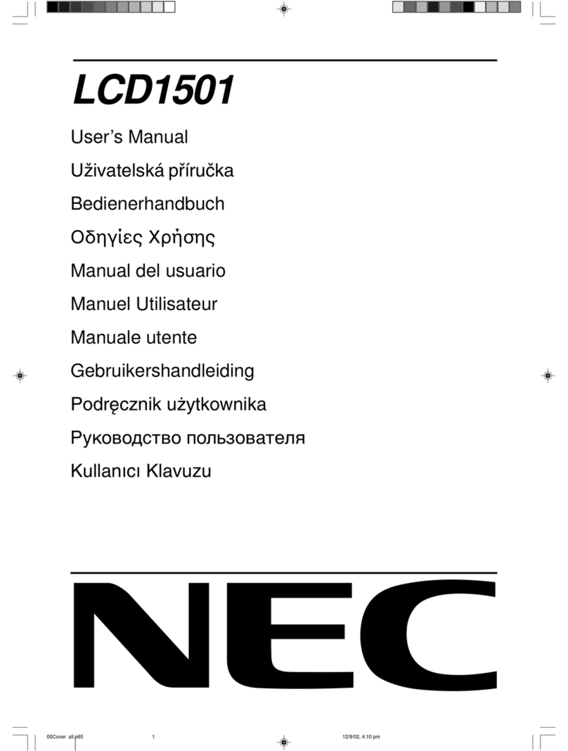 NEC LCD1501 User manual NEC LCD1501 User manual