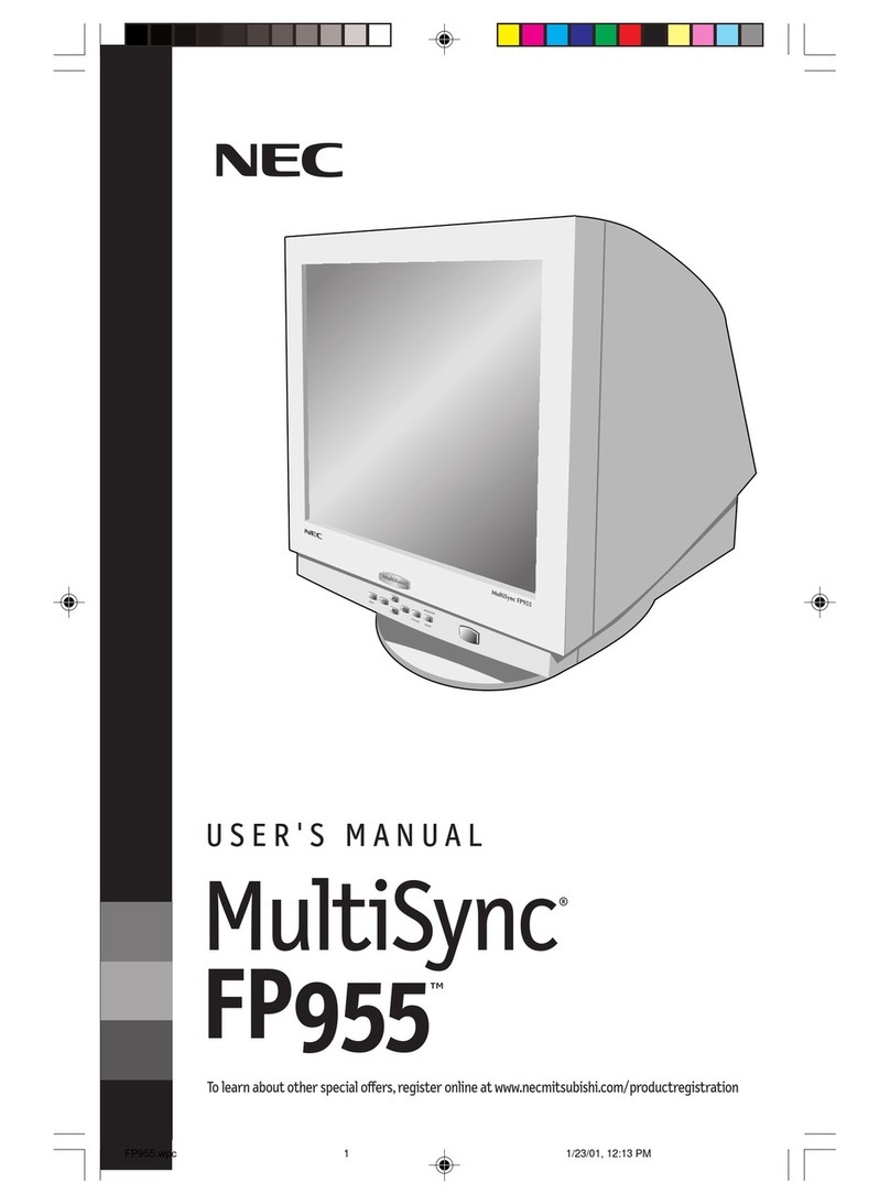 NEC MultiSync FP955 User manual