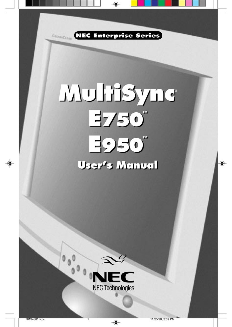 NEC MultiSync E750 User manual