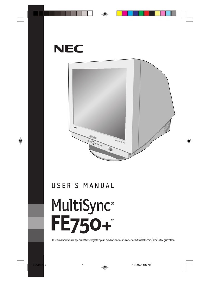 NEC MultiSync FE750+ User manual