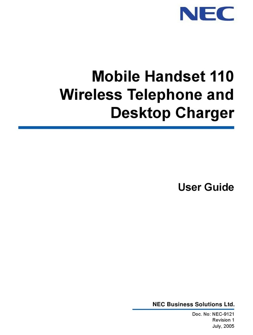 NEC Mobile Handset 110 User manual