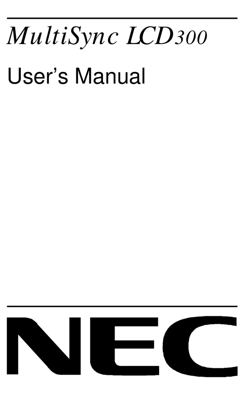 NEC MultiSync LCD300 User manual NEC MultiSync LCD300 User manual