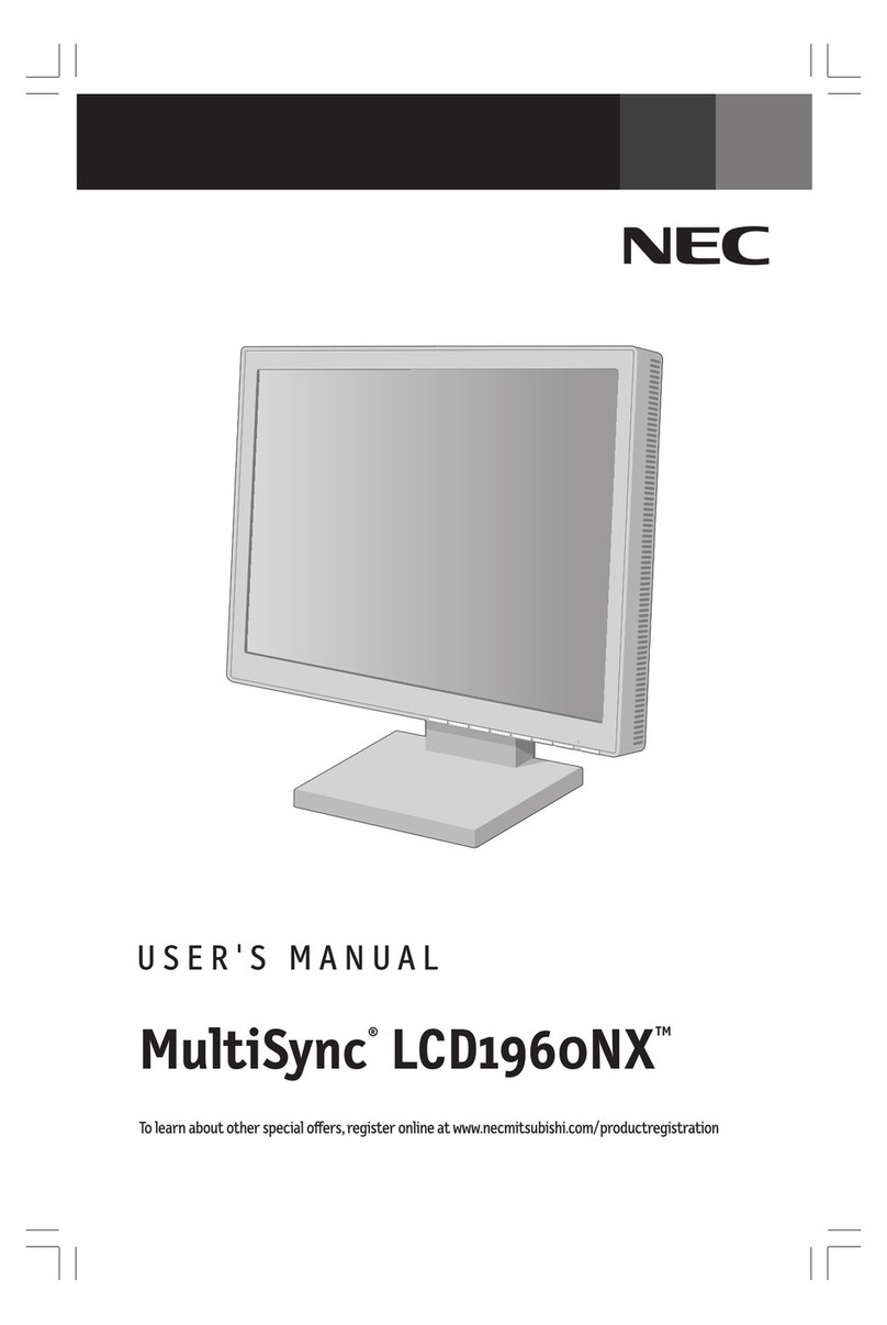 NEC LCD1960NX - MultiSync - 19" LCD Monitor User manual
