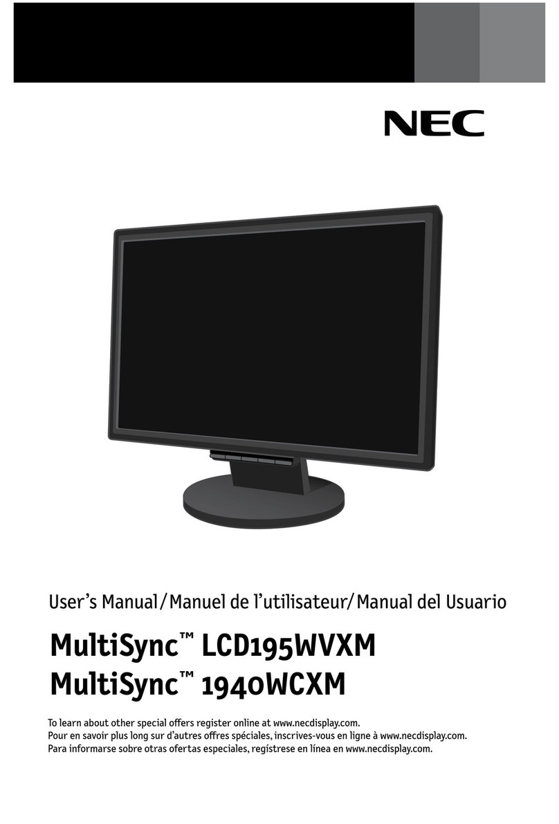 NEC MULTISYNC LCD195WVXM User manual