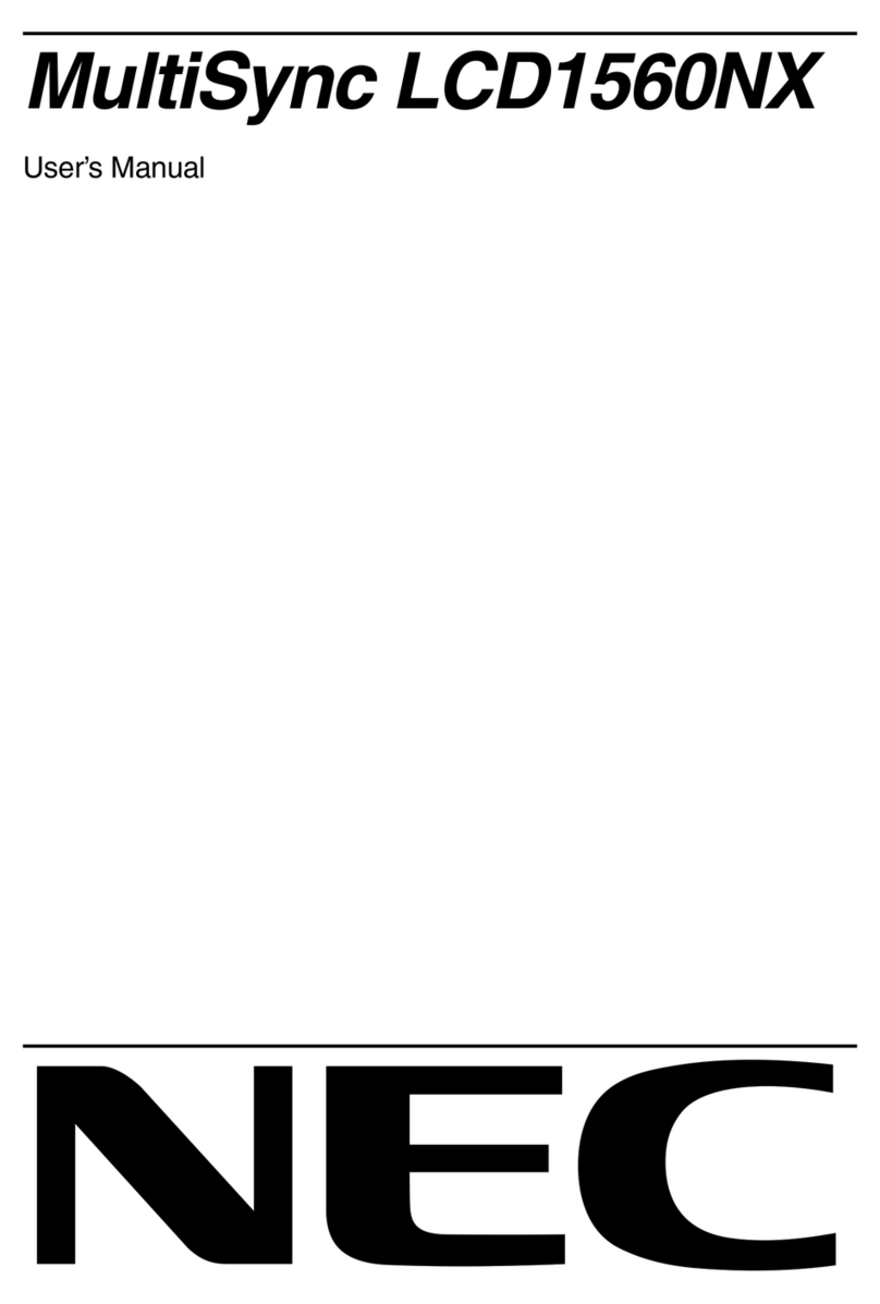 NEC LCD1560NX - MultiSync - 15" LCD Monitor User manual