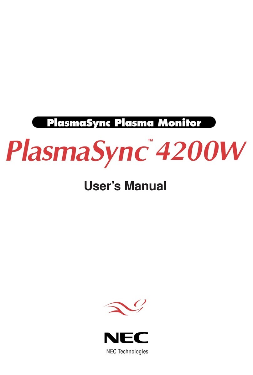 NEC PlasmaSync 4200W User manual NEC PlasmaSync 4200W User manual