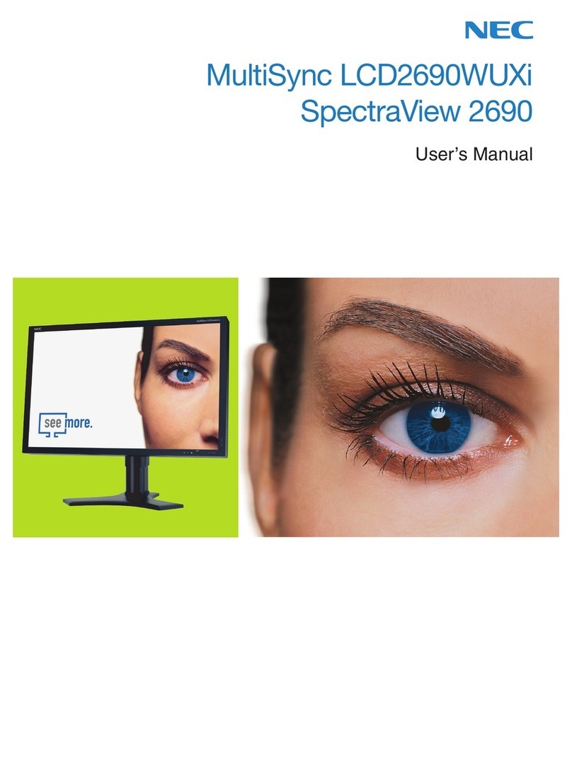NEC SpectraView 2690 User manual NEC SpectraView 2690 User manual