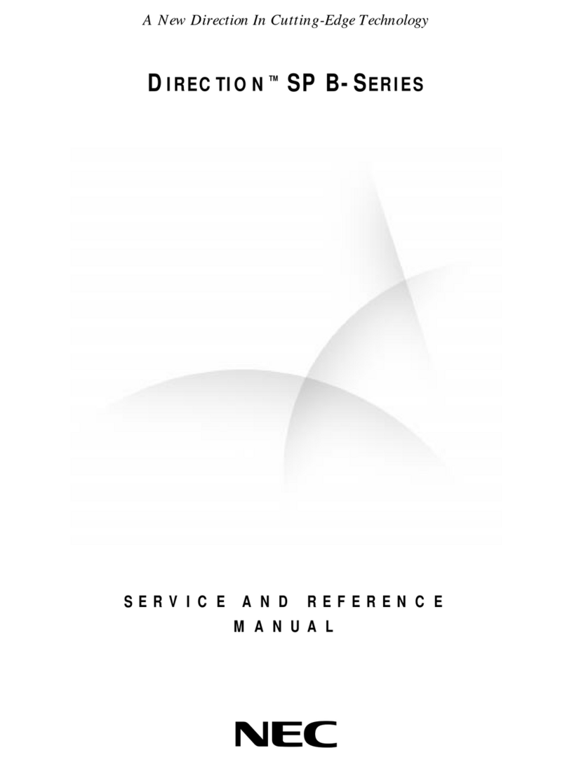 NEC SP B-Series User manual