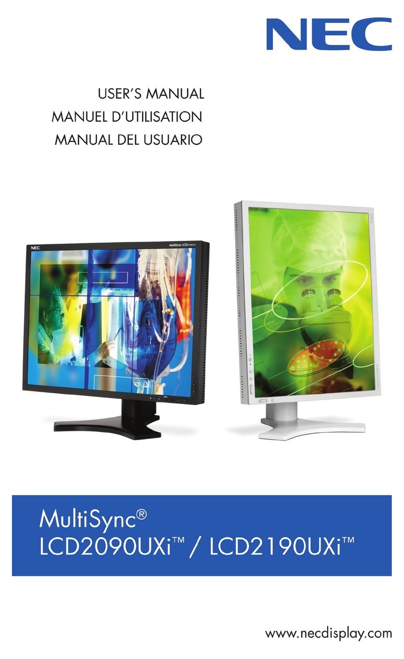 NEC LCD2190UXI - MultiSync - 21.3" LCD Monitor user manual
