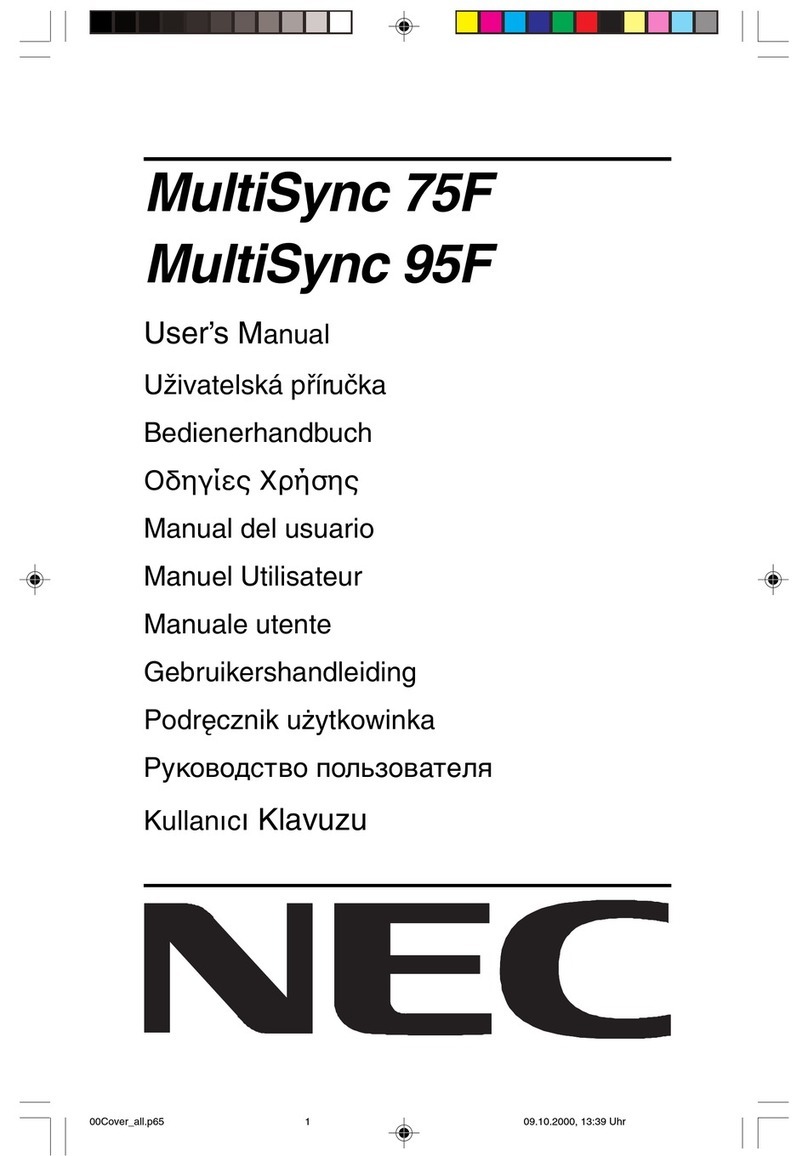 NEC MultiSync 95F User manual