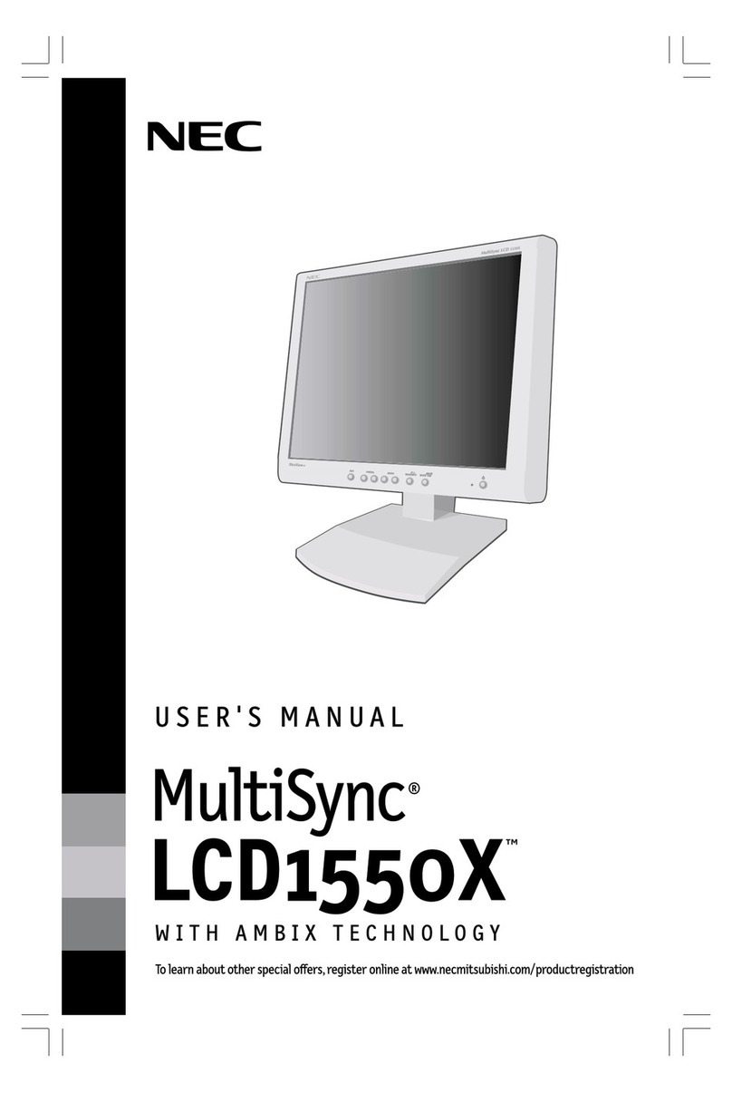 NEC NEC MultiSync LCD1550X  LCD1550X LCD1550X User manual