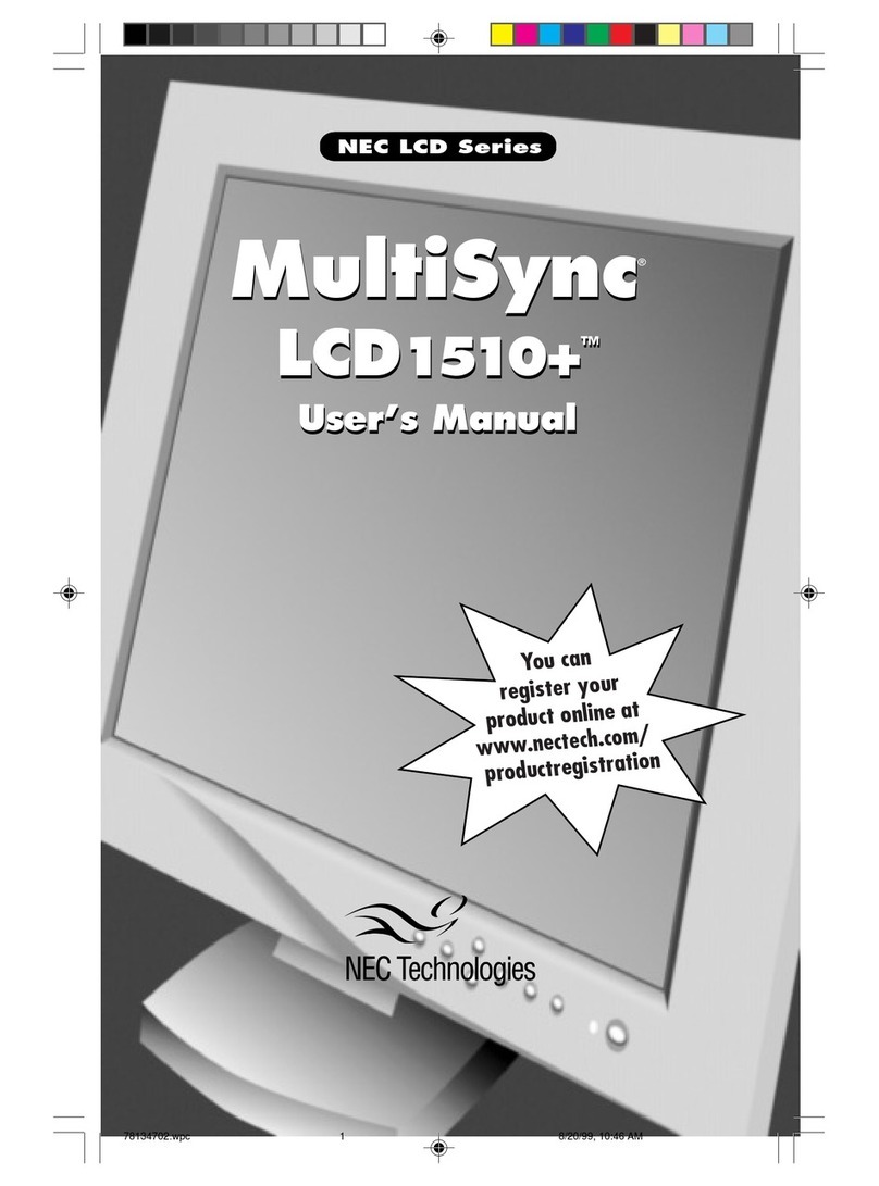 NEC MULTISYNC LCD1510+ User manual