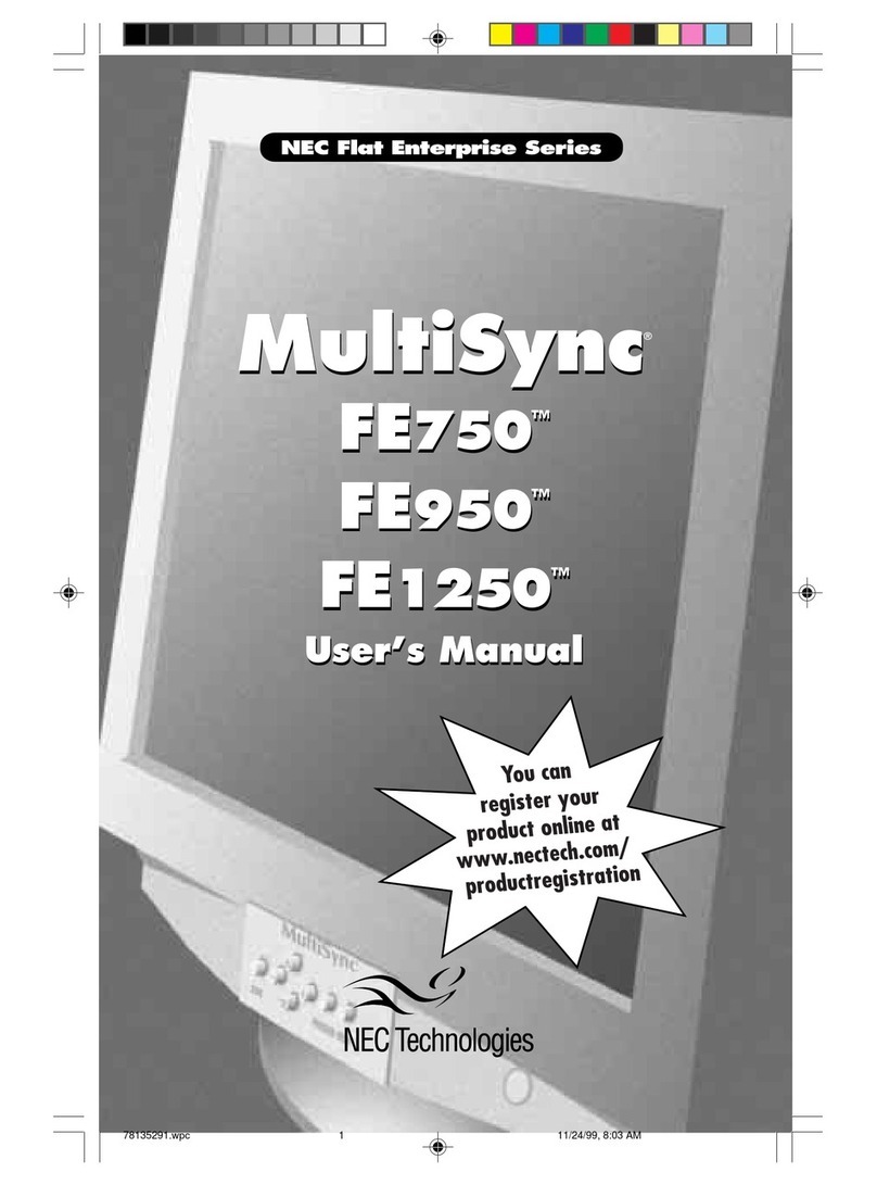 NEC NEC MultiSync FE1250  FE1250 FE1250 User manual
