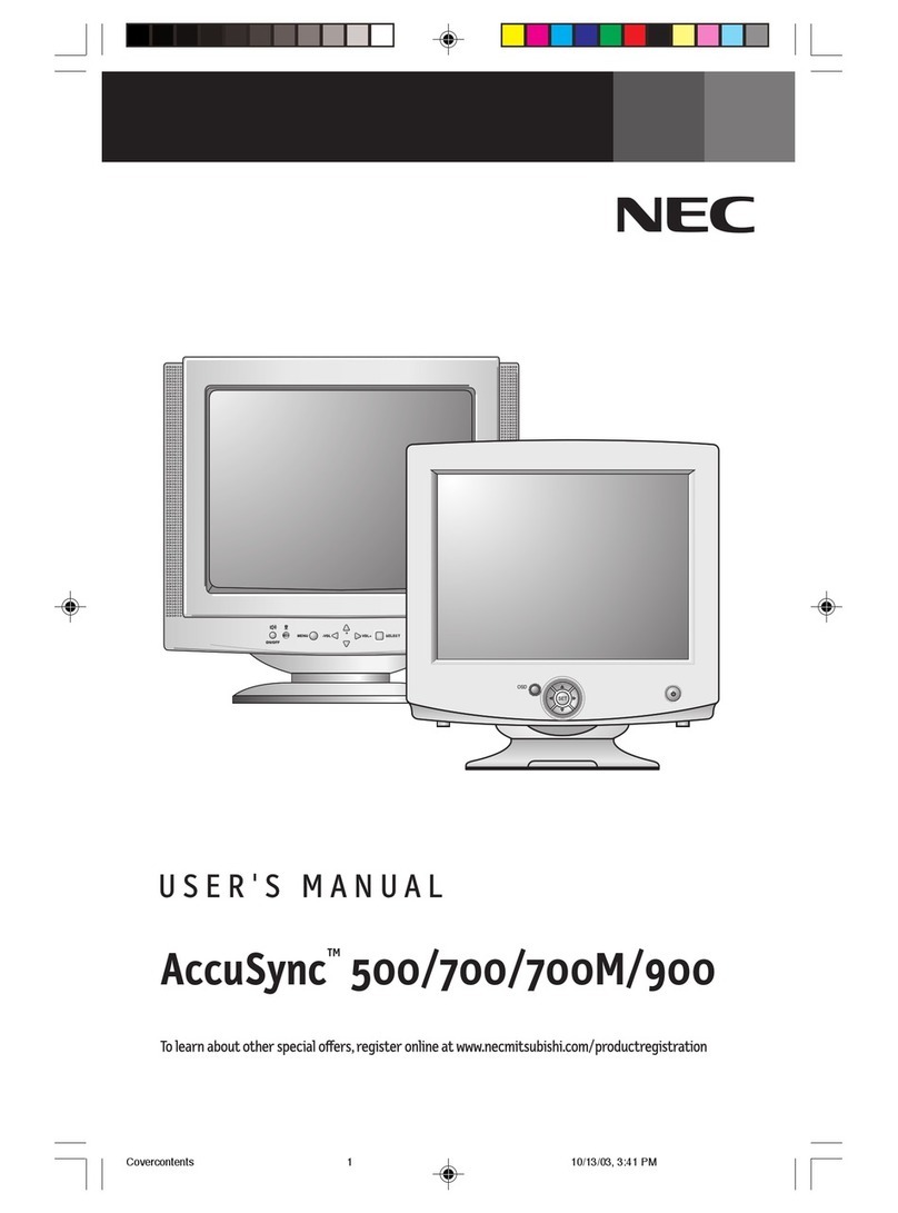 NEC AccuSync 500 User manual NEC AccuSync 500 User manual