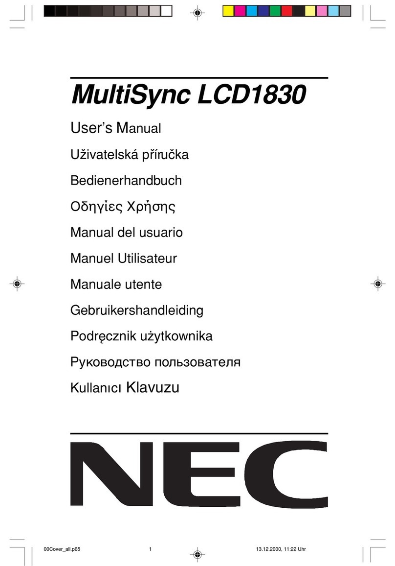 NEC NEC MultiSync LCD1830  LCD1830 LCD1830 User manual