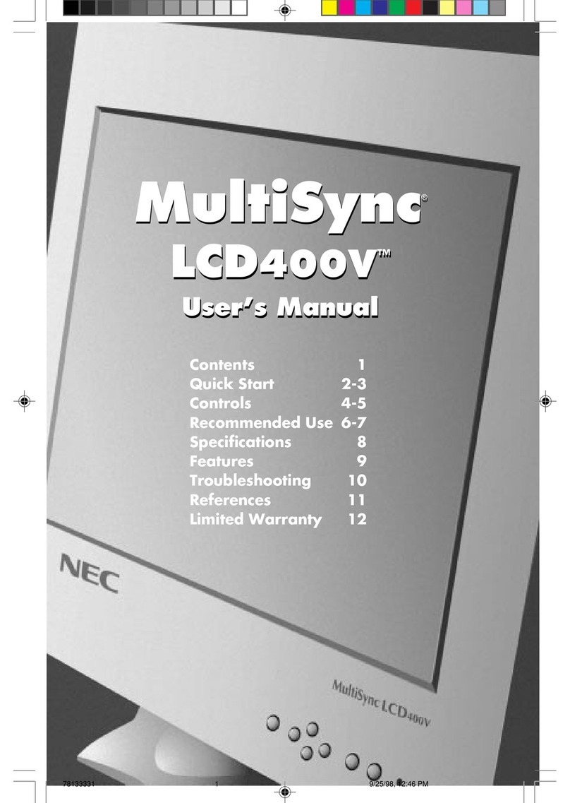 NEC MultiSync LCD400V  LA-1422JMW LA-1422JMW User manual