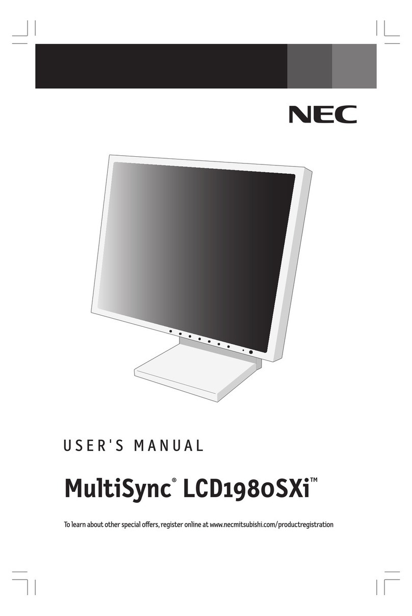 NEC LCD1980SXI - MultiSync - 19" LCD Monitor User manual
