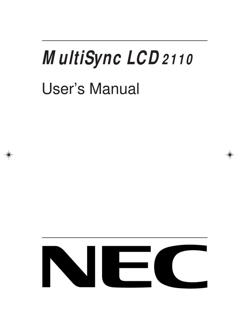 NEC NEC MultiSync LCD2110  LCD2110 LCD2110 User manual