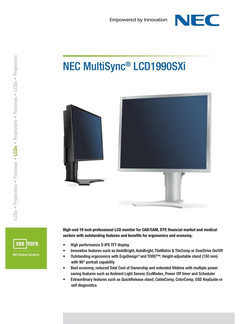NEC LCD1990SXi BK MultiSync -LCD User manual
