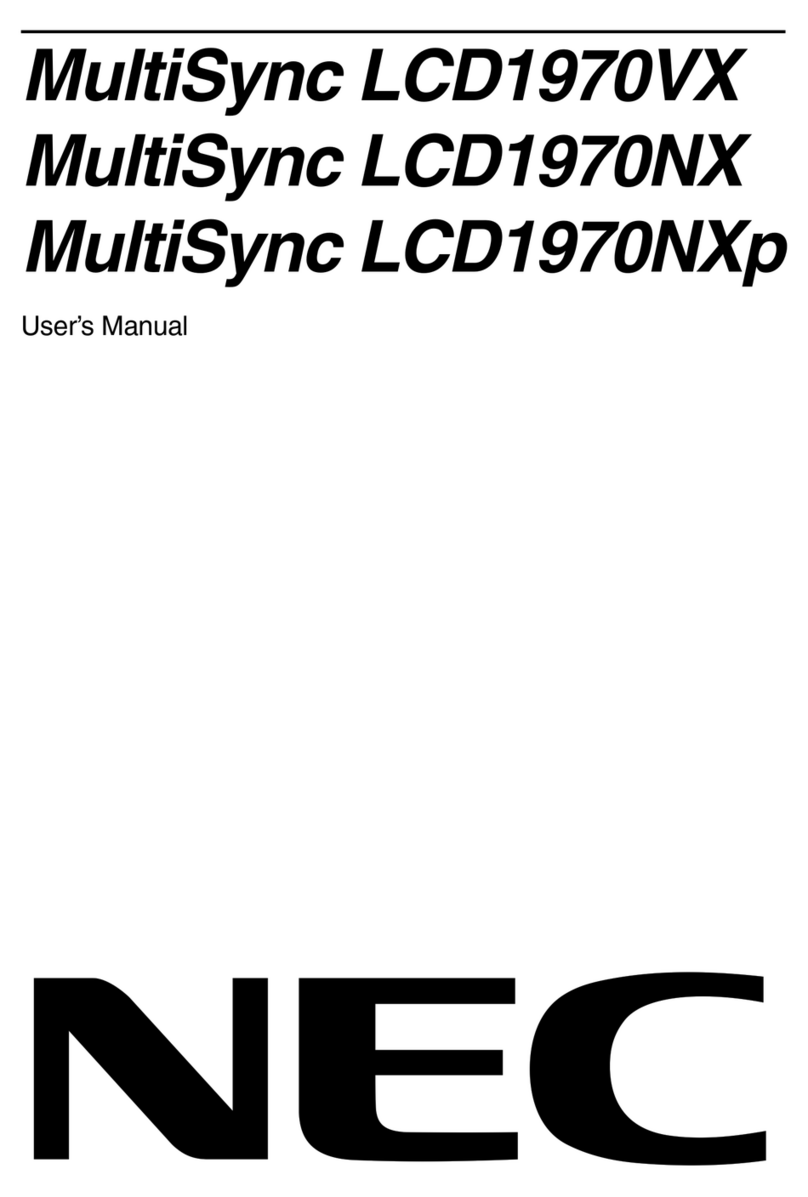 NEC MultiSync LCD1970NX User manual