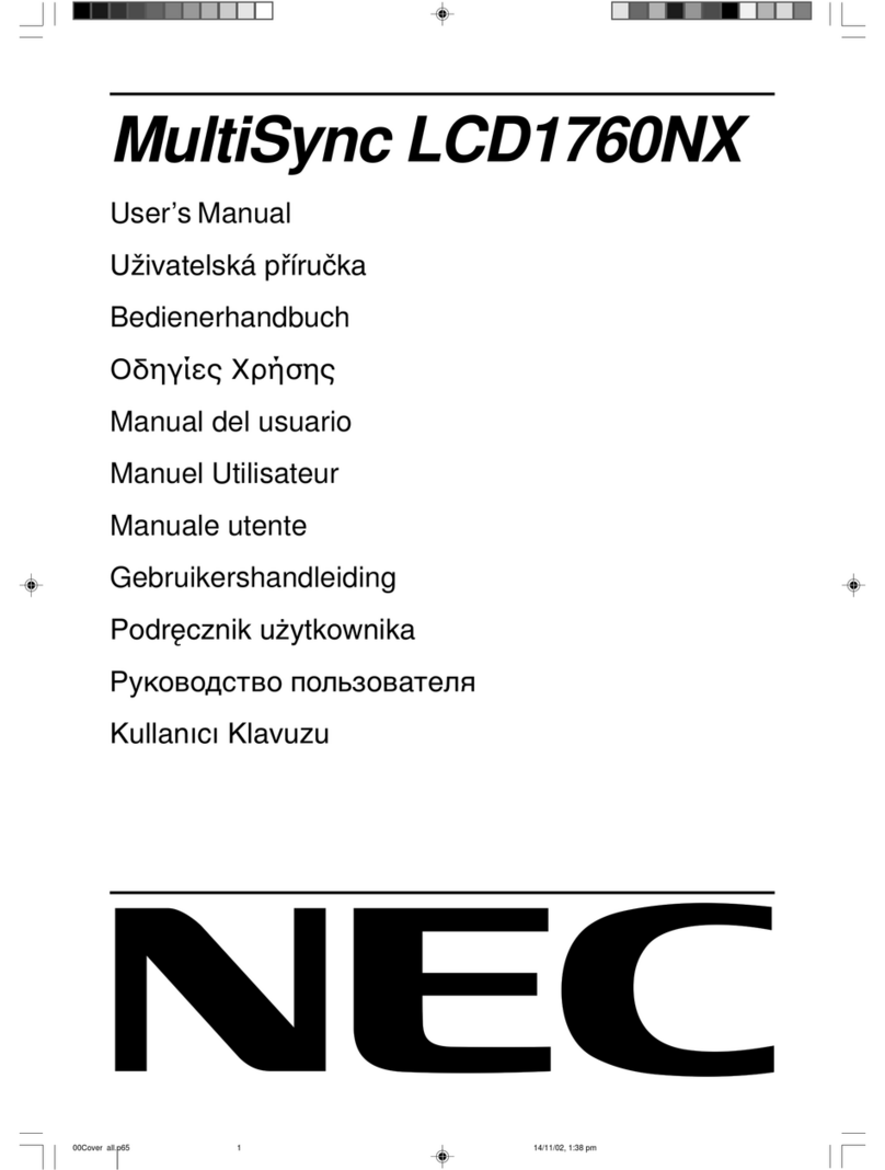 NEC MultiSync LCD1760NX User manual