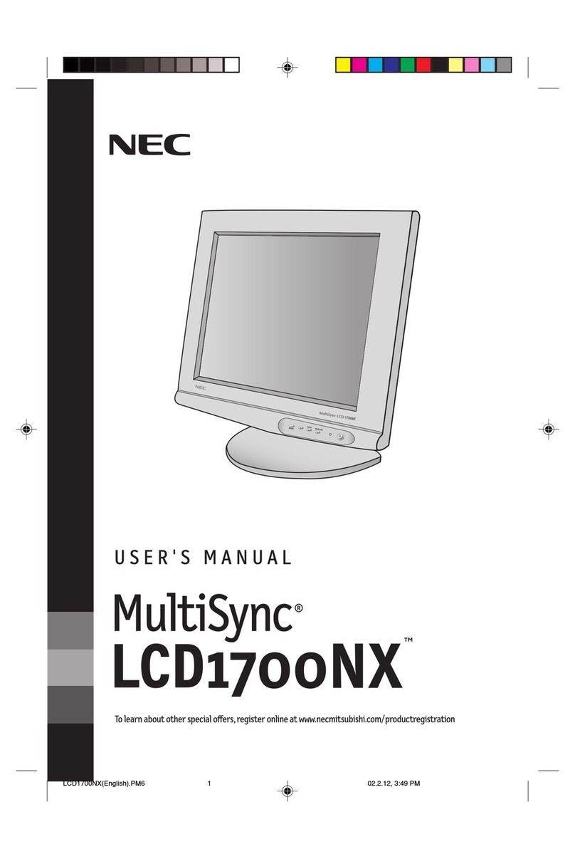 NEC LCD1700NX - MultiSync - 17" LCD Monitor User manual