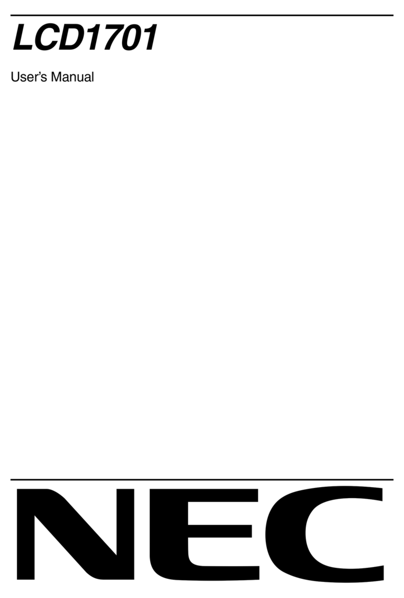 NEC MultiSync LCD1701 User manual