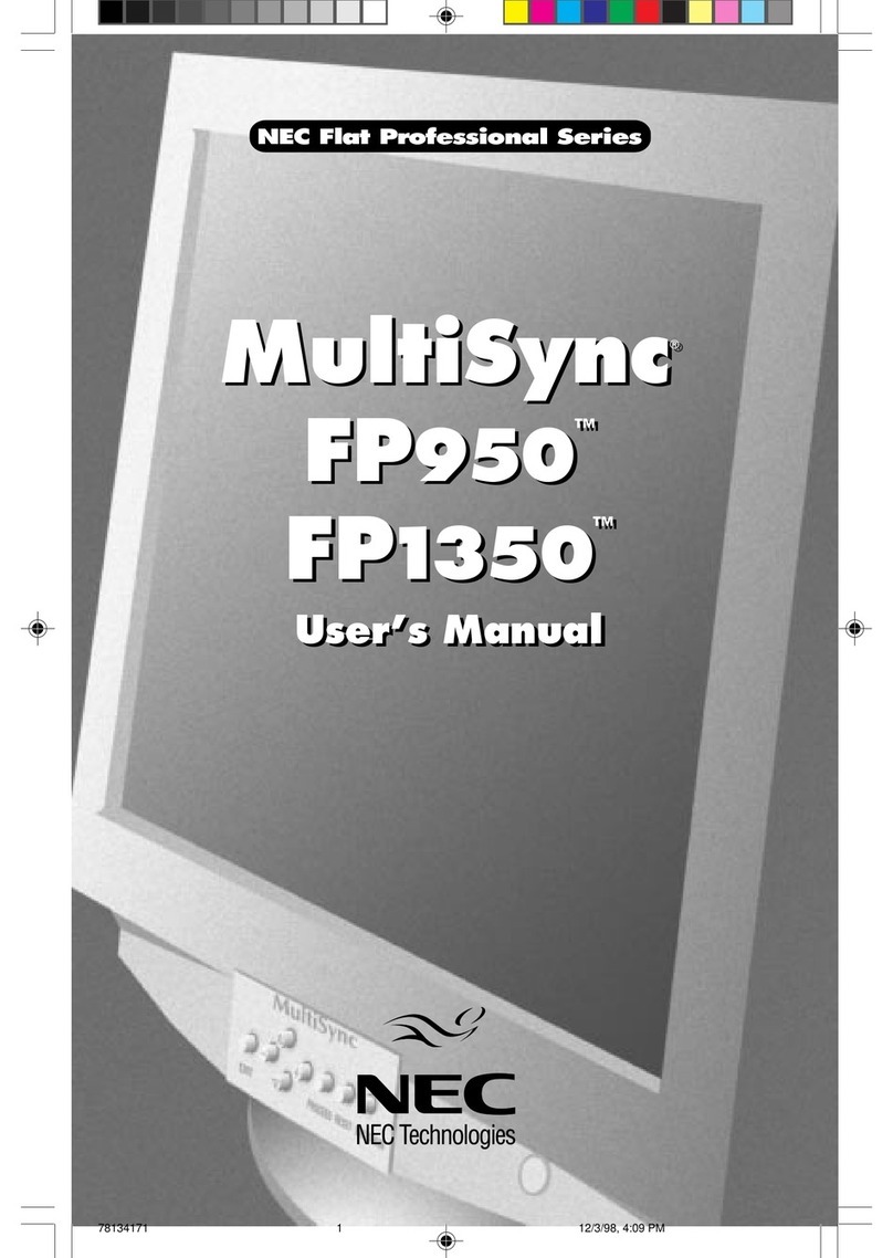 NEC MultiSync FP1350 JC-2241UMW User manual