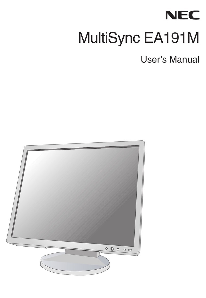 NEC EA191M-BK - MultiSync - 19" LCD Monitor User manual