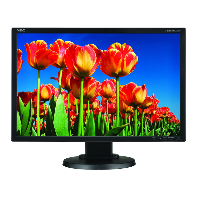 NEC E222W - MultiSync - 22" LCD Monitor User manual