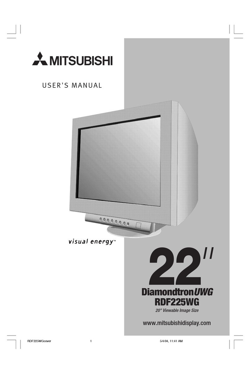 NEC Mitsubishi Diamondtron UWG RDF225WG RDF225WG... User manual NEC Mitsubishi Diamondtron UWG RDF225WG RDF225WG... User manual