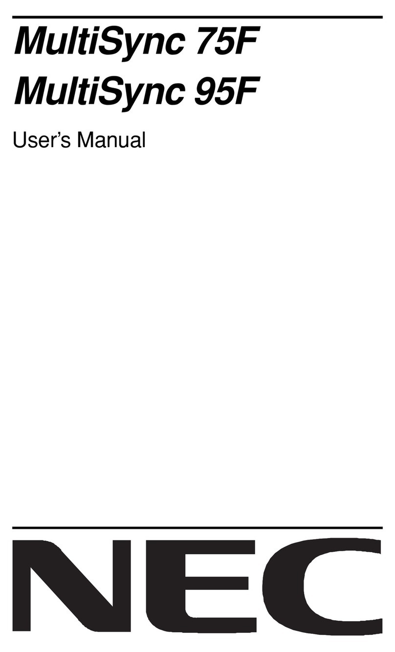 NEC MultiSync 75F User manual