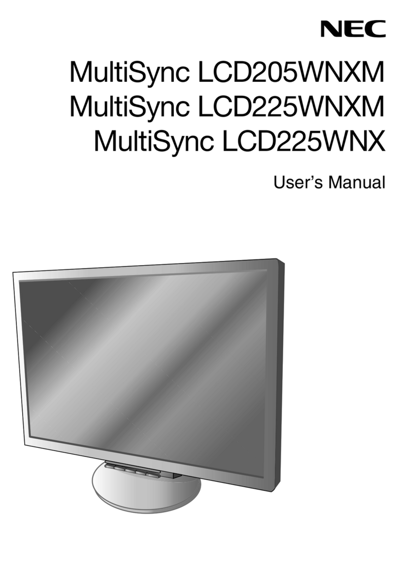 NEC MultiSync LCD225WNXM User manual