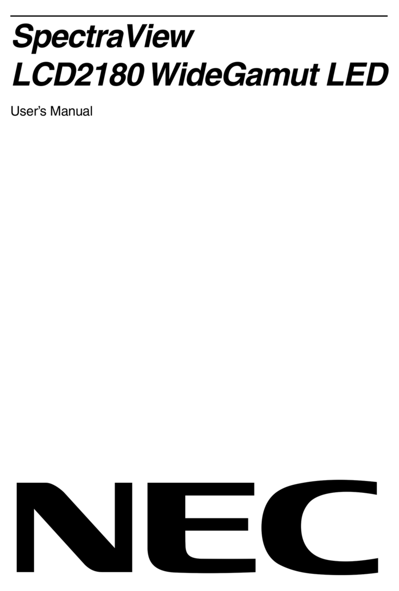 NEC SpectraView LCD2180 WideGamut LED user manual